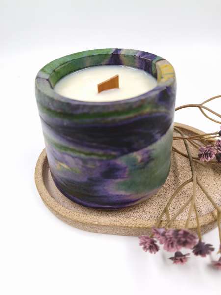 Betonkerze  Trapezform   ***  Lavendel & Vanille