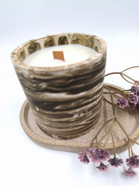 Marmor Becher    ***  Schokolade