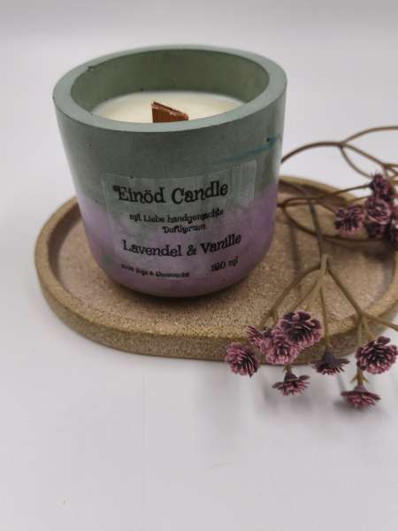 Betonkerze Klein   *** Lavendel & Vanille