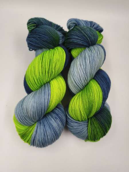 Einöder Merino  Socke  *** BLAUES NEONGRÜN