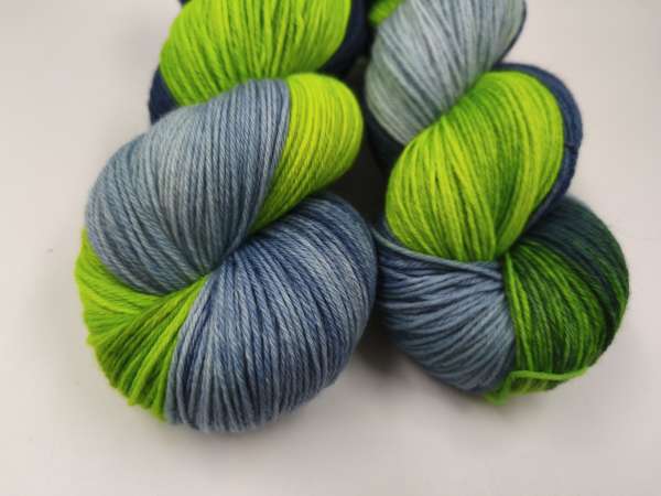 Einöder Merino  Socke  *** BLAUES NEONGRÜN