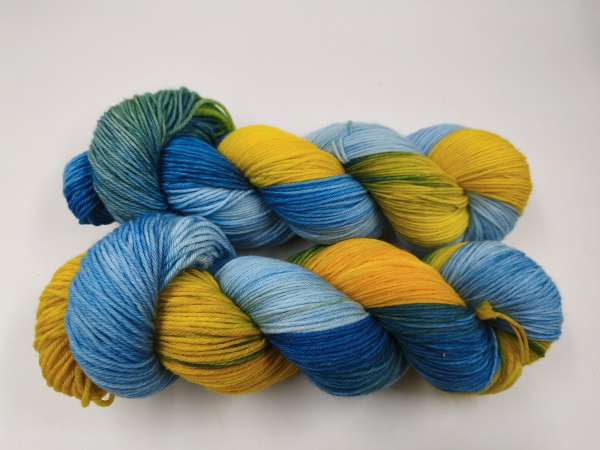 Einöder Merino  Socke  *** BLAUES GELB