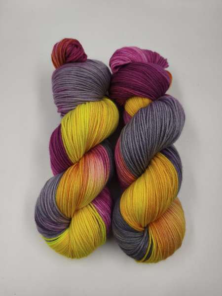 Einöder Merino  Socke  ***  GRAUGELBER BURGUNDER