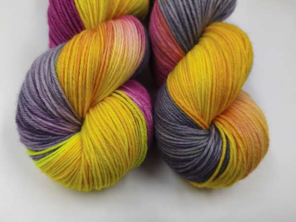 Einöder Merino  Socke  ***  GRAUGELBER BURGUNDER