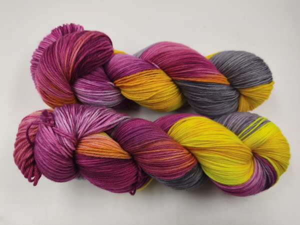 Einöder Merino  Socke  ***  GRAUGELBER BURGUNDER