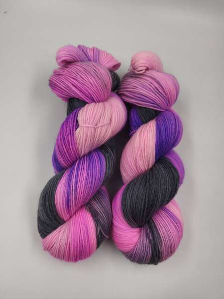 Merino Alpaka Sock  -  GRAUES PINKPURPLE ( Neon )