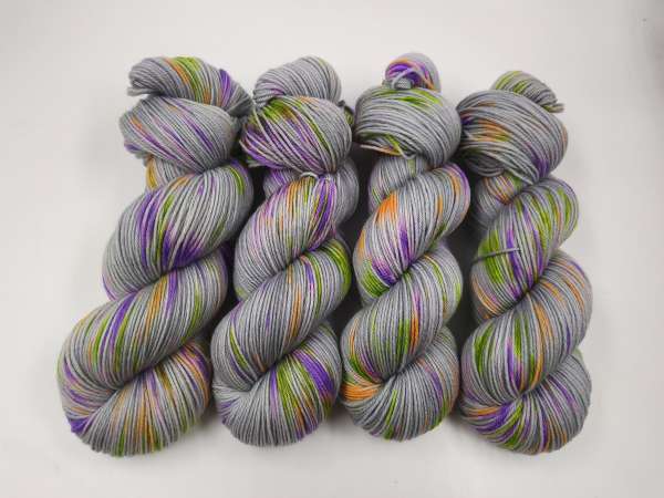 Einöder Merino  Socke  ***  Neon Konfetti Grau Two