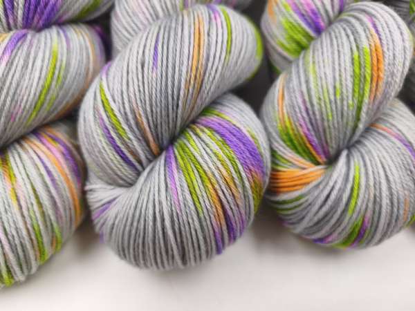 Einöder Merino  Socke  ***  Neon Konfetti Grau Two