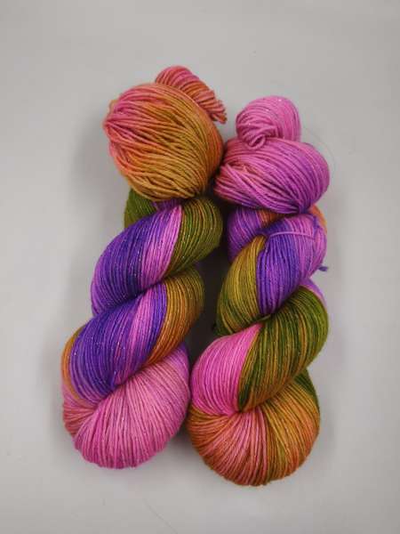 Silber Merino  -  GRÜNPINKES PURPLE