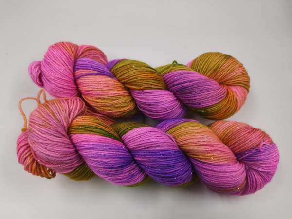 Silber Merino  -  GRÜNPINKES PURPLE