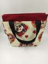 Handle Bag Projektasche Gr. M   * TOTENKÖPFE mit BLUMEN